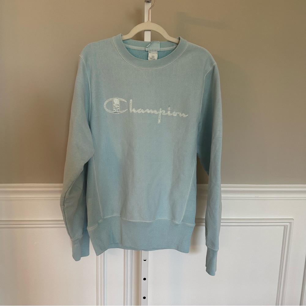 Champion Sky Blue Sweatshirt Oversized - Picture 2 of 3